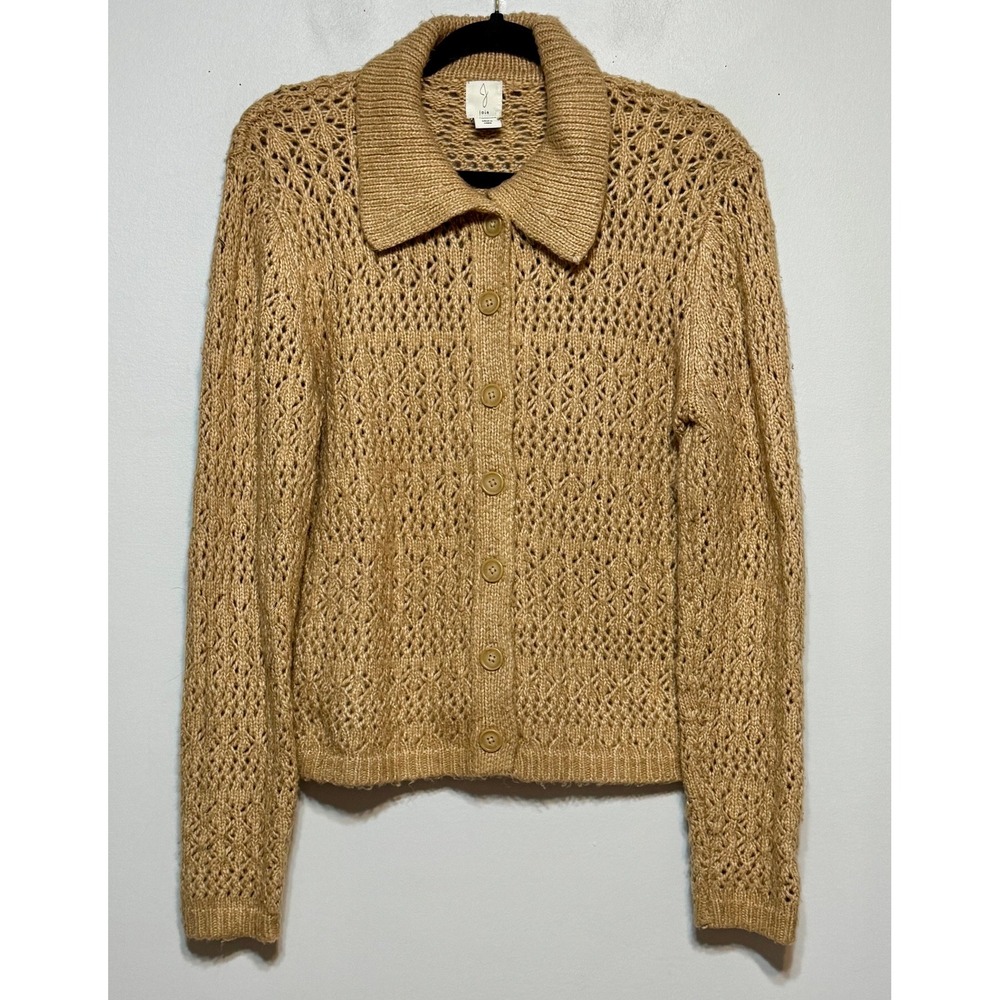 Joie Tan Knit Cardigan Sweater
